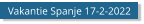 Vakantie Spanje 17-2-2022